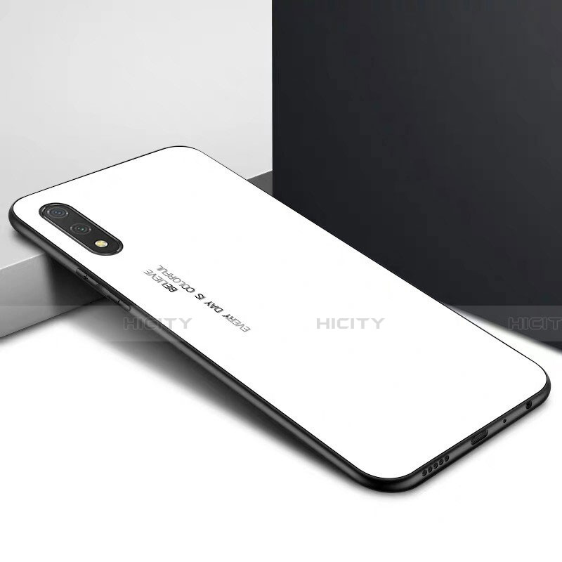 Carcasa Bumper Funda Silicona Espejo M01 para Huawei Y9 Prime (2019) Blanco