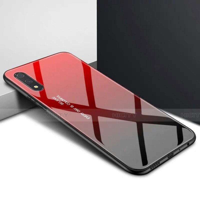 Carcasa Bumper Funda Silicona Espejo M01 para Huawei Y9 Prime (2019) Rojo