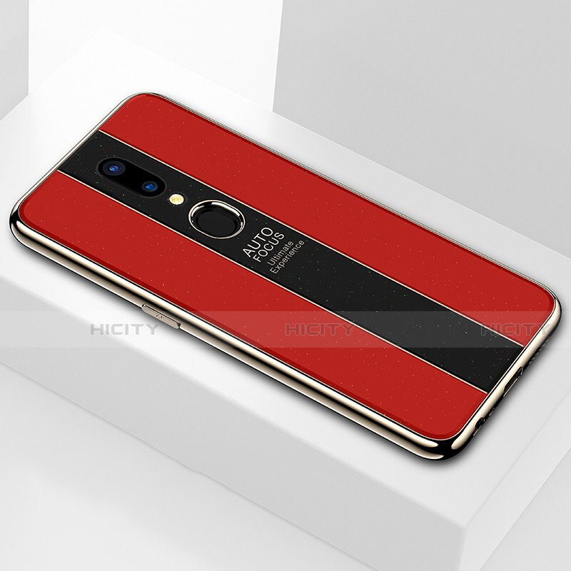 Carcasa Bumper Funda Silicona Espejo M01 para Oppo A9 Rojo