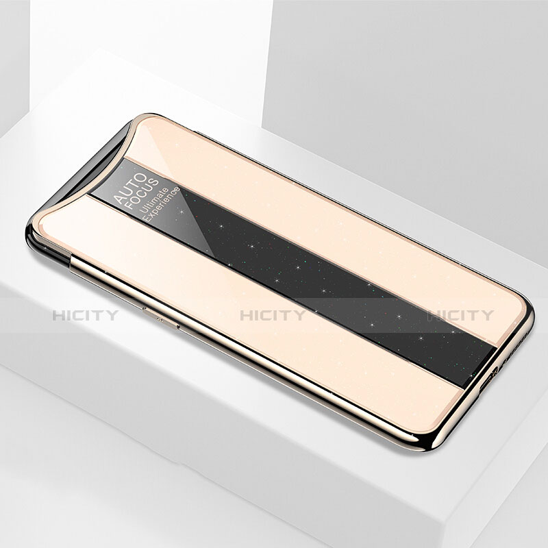 Carcasa Bumper Funda Silicona Espejo M01 para Oppo Find X Oro