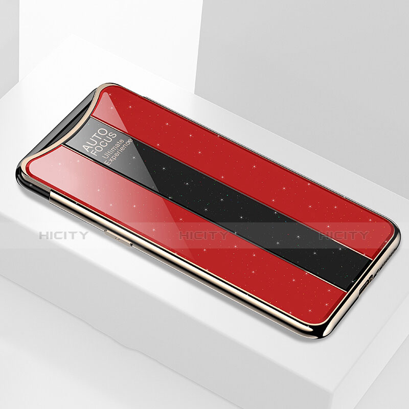 Carcasa Bumper Funda Silicona Espejo M01 para Oppo Find X Super Flash Edition Rojo