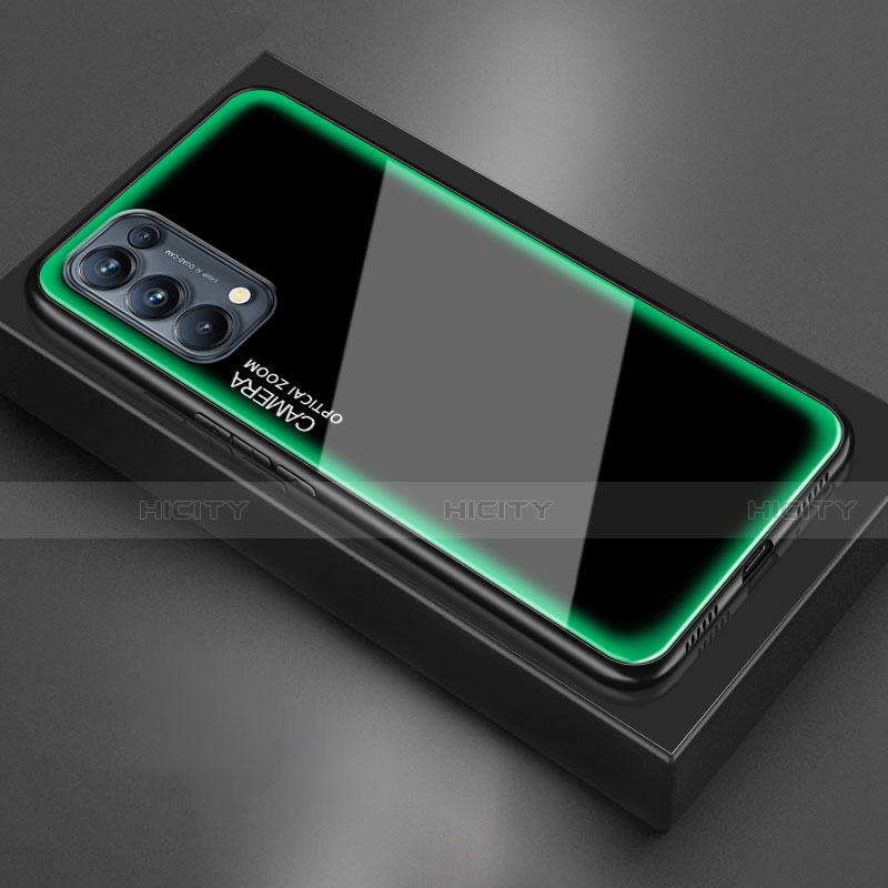 Carcasa Bumper Funda Silicona Espejo M01 para Oppo Find X3 Lite 5G Verde