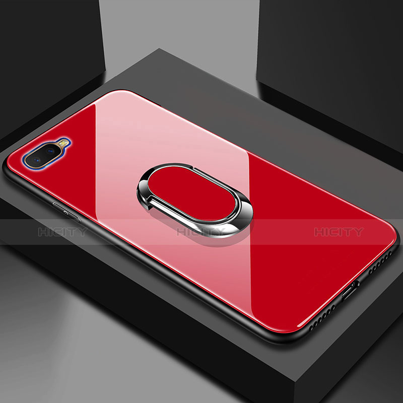 Carcasa Bumper Funda Silicona Espejo M01 para Oppo K1 Rojo