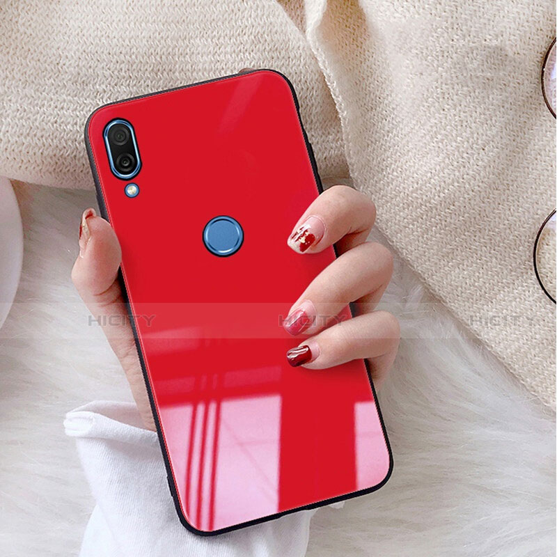 Carcasa Bumper Funda Silicona Espejo M02 para Huawei Nova 3e Rojo