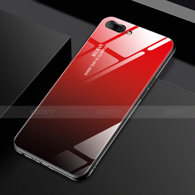 Carcasa Bumper Funda Silicona Espejo M02 para Oppo A5 Rojo