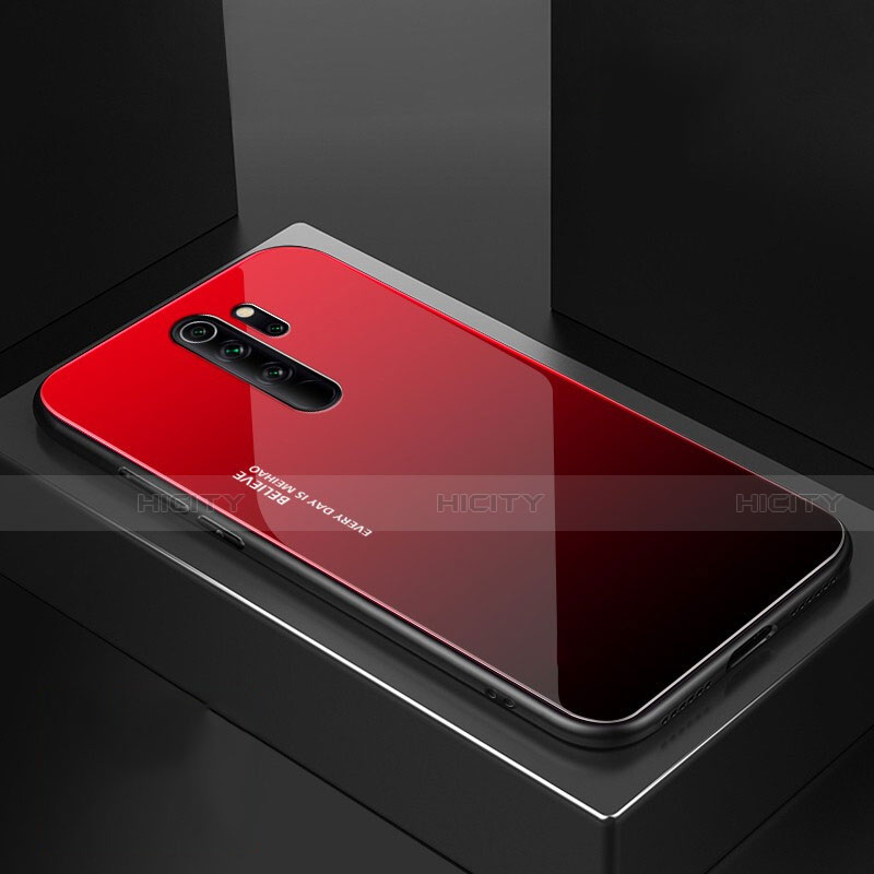 Carcasa Bumper Funda Silicona Espejo M02 para Xiaomi Redmi Note 8 Pro Rojo