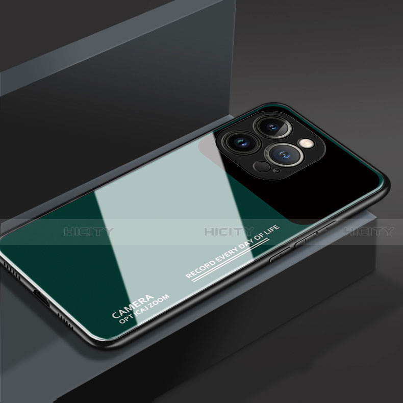 Carcasa Bumper Funda Silicona Espejo M03 para Apple iPhone 14 Pro Verde