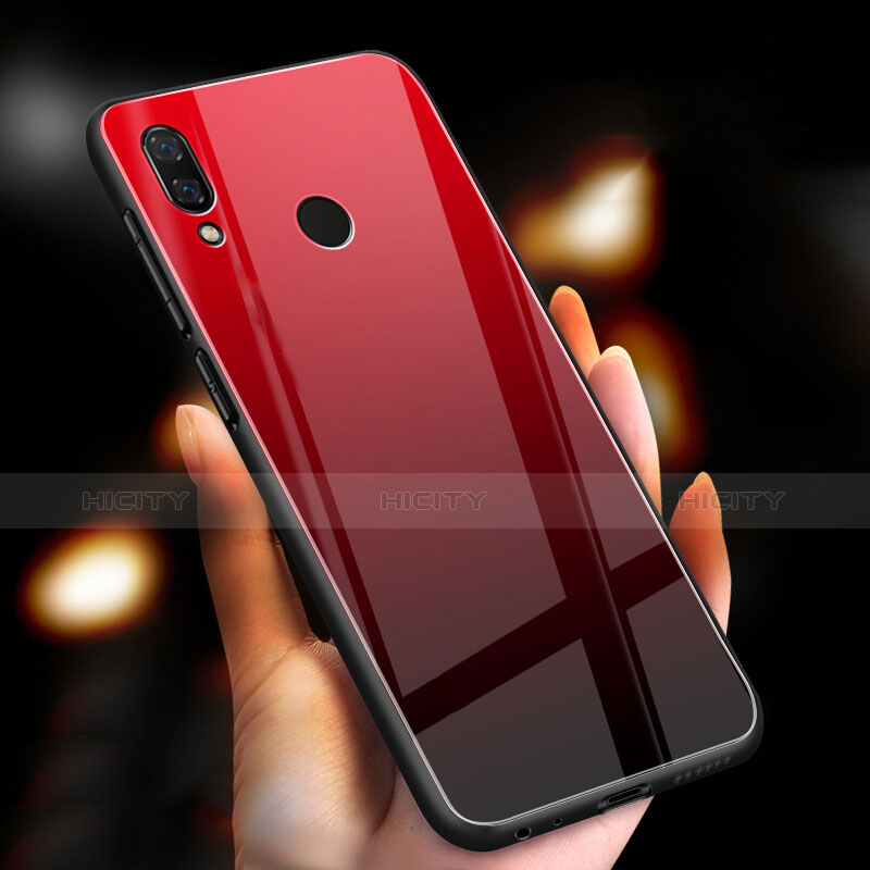 Carcasa Bumper Funda Silicona Espejo M03 para Huawei Honor 10 Lite Rojo