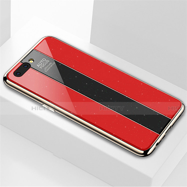 Carcasa Bumper Funda Silicona Espejo M03 para Oppo A5 Rojo
