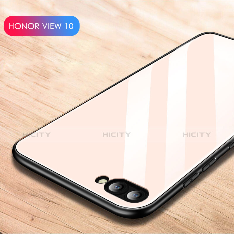 Carcasa Bumper Funda Silicona Espejo M04 para Huawei Honor View 10 Oro Rosa