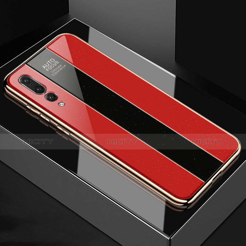 Carcasa Bumper Funda Silicona Espejo M04 para Huawei P20 Pro Rojo