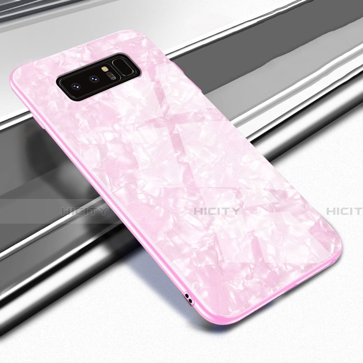 Carcasa Bumper Funda Silicona Espejo M04 para Samsung Galaxy Note 8 Duos N950F Rosa