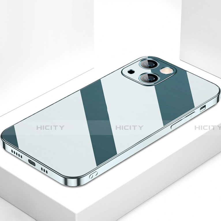 Carcasa Bumper Funda Silicona Espejo M09 para Apple iPhone 14 Azul