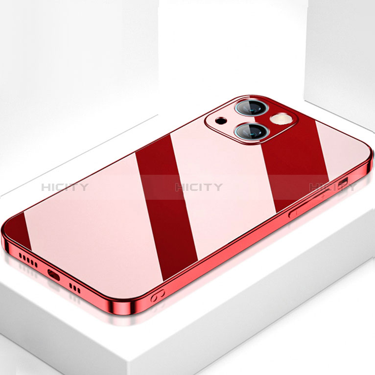 Carcasa Bumper Funda Silicona Espejo M09 para Apple iPhone 15 Rojo