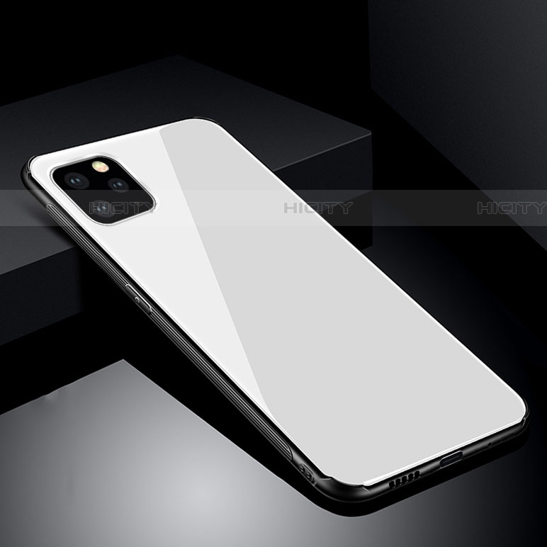 Carcasa Bumper Funda Silicona Espejo para Apple iPhone 11 Pro Blanco