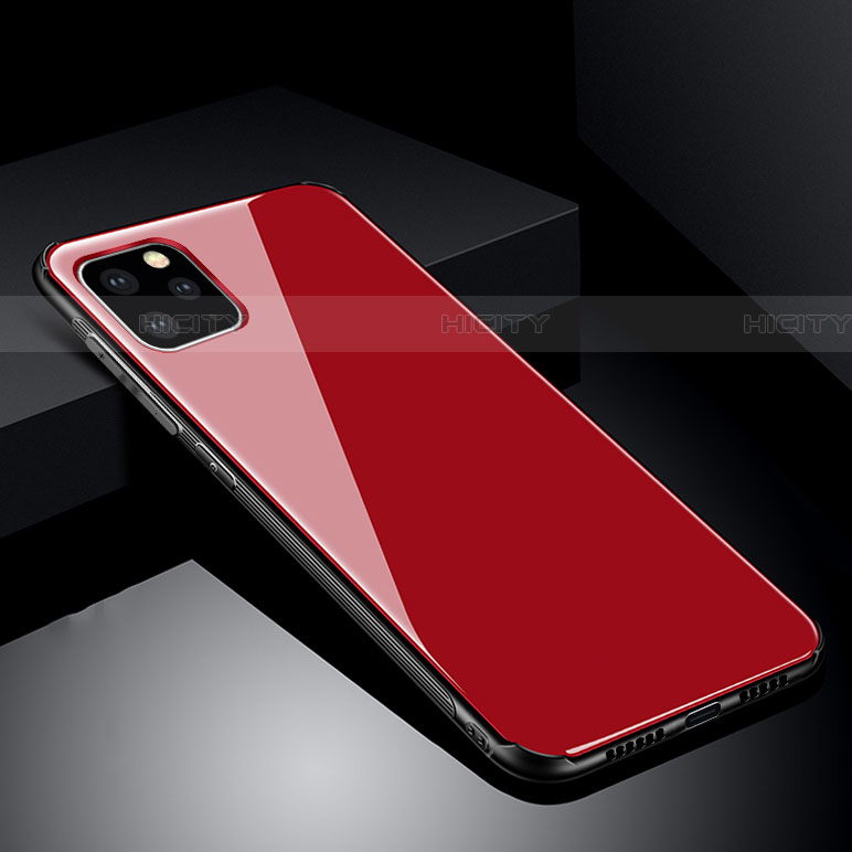 Carcasa Bumper Funda Silicona Espejo para Apple iPhone 11 Pro Rojo