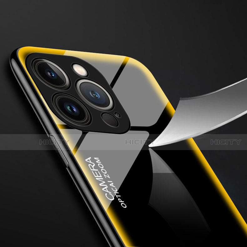 Carcasa Bumper Funda Silicona Espejo para Apple iPhone 14 Pro Max