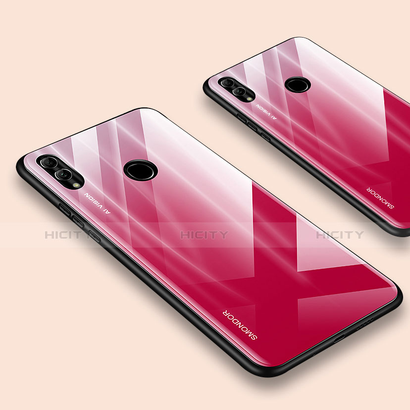 Carcasa Bumper Funda Silicona Espejo para Huawei Honor 10 Lite Rojo