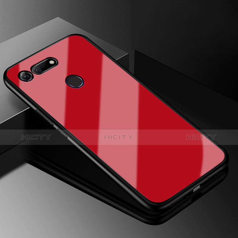 Carcasa Bumper Funda Silicona Espejo para Huawei Honor View 20 Rojo