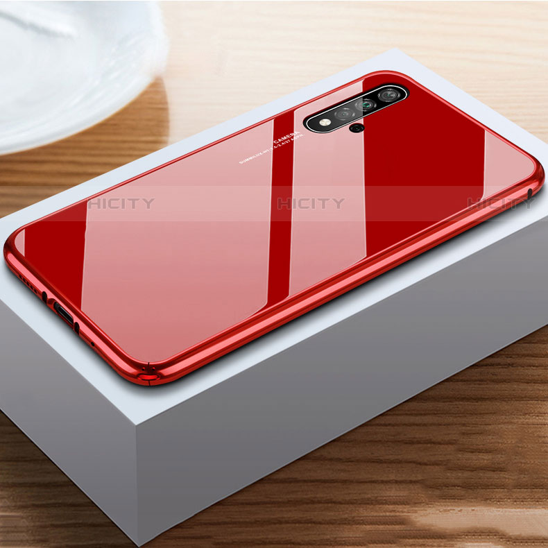 Carcasa Bumper Funda Silicona Espejo para Huawei Nova 5T Rojo