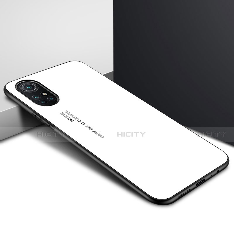 Carcasa Bumper Funda Silicona Espejo para Huawei Nova 8 5G Blanco