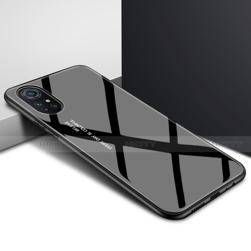 Carcasa Bumper Funda Silicona Espejo para Huawei Nova 8 Pro 5G Negro