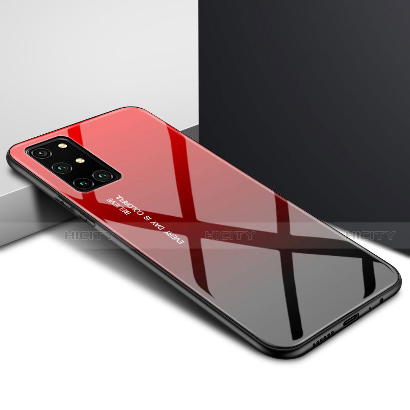 Carcasa Bumper Funda Silicona Espejo para OnePlus 8T 5G Rojo