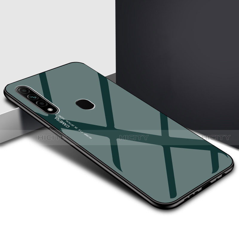 Carcasa Bumper Funda Silicona Espejo para Oppo A8 Verde