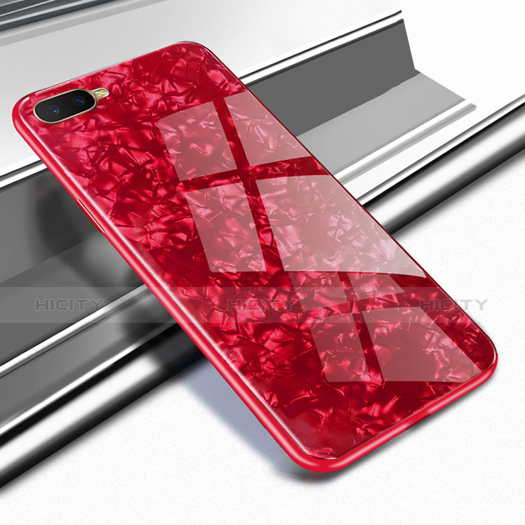 Carcasa Bumper Funda Silicona Espejo para Oppo K1 Rojo