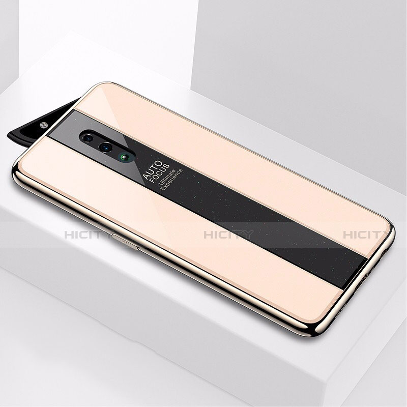 Carcasa Bumper Funda Silicona Espejo para Oppo Reno Oro