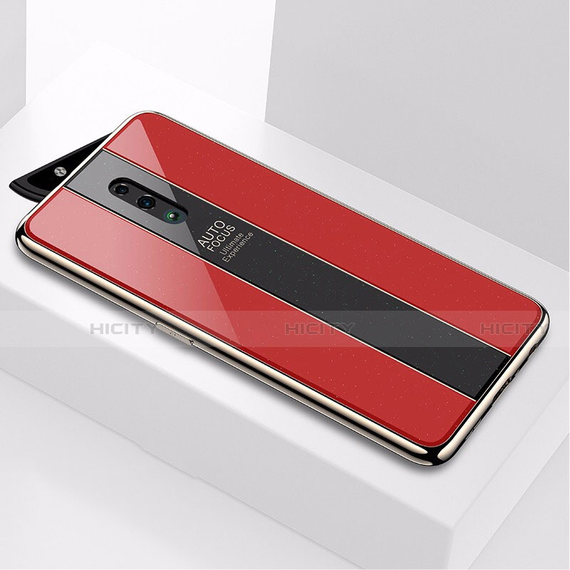 Carcasa Bumper Funda Silicona Espejo para Oppo Reno Rojo