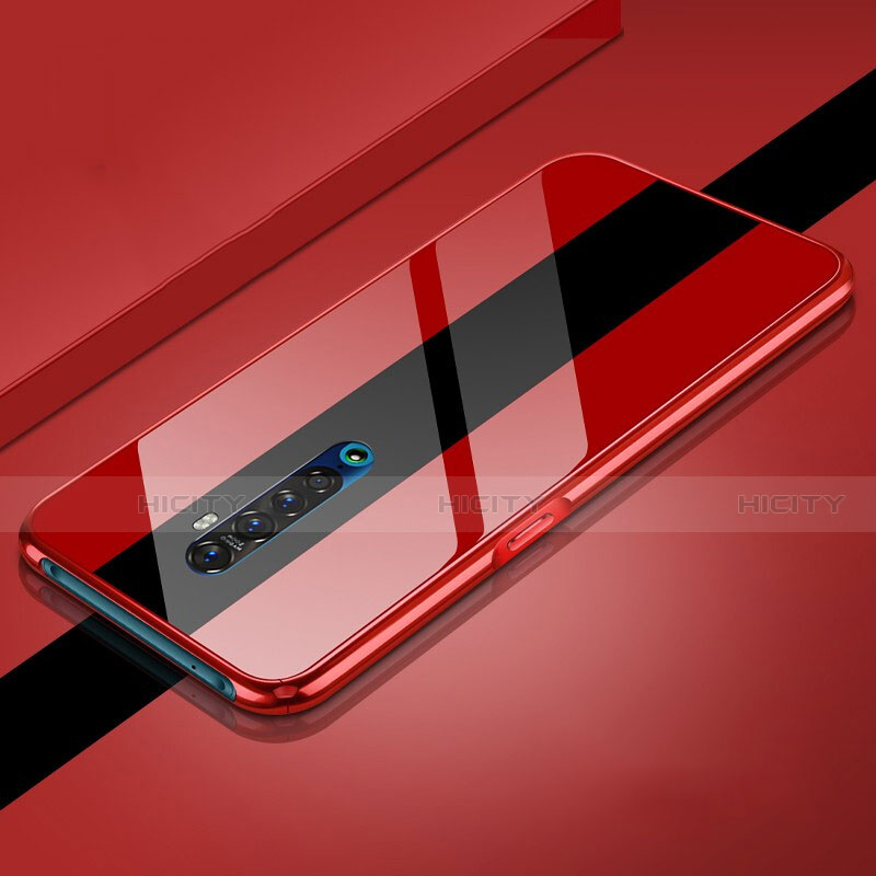 Carcasa Bumper Funda Silicona Espejo para Oppo Reno2 Rojo