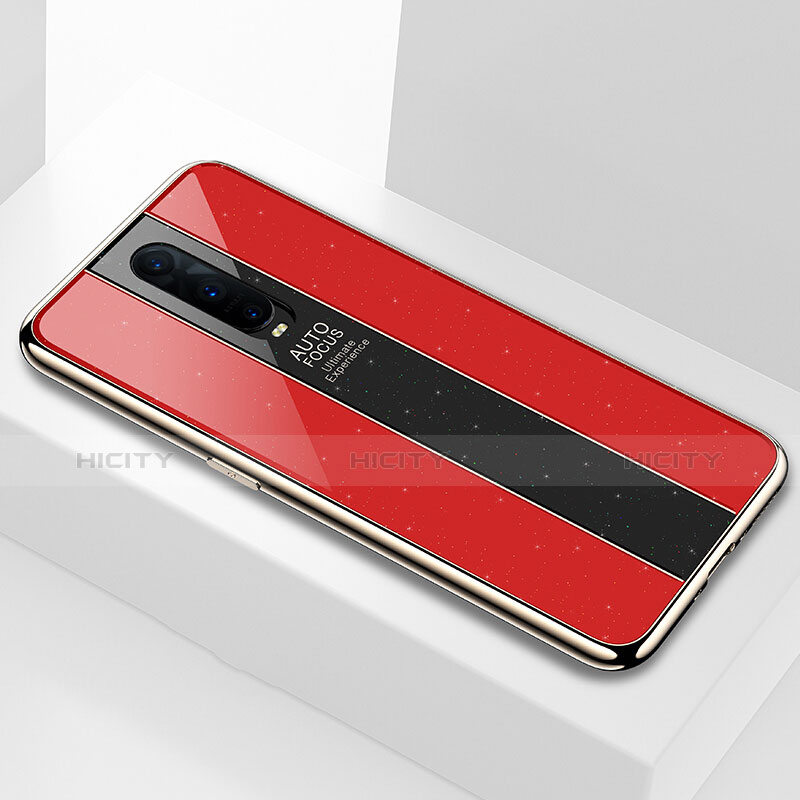 Carcasa Bumper Funda Silicona Espejo para Oppo RX17 Pro Rojo