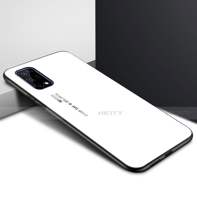 Carcasa Bumper Funda Silicona Espejo para Realme V15 5G Blanco