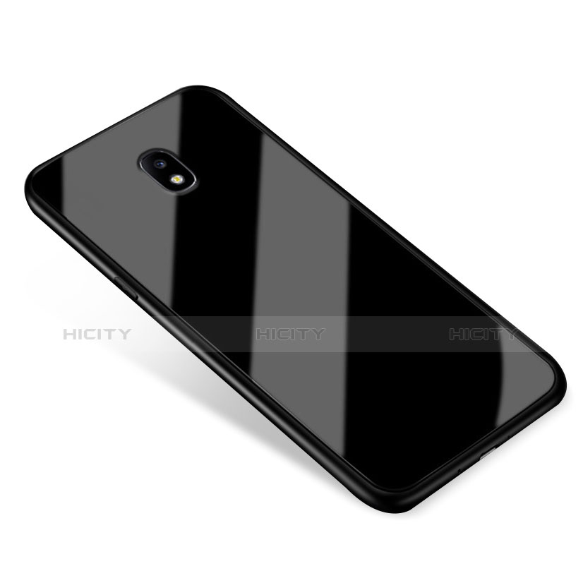 Carcasa Bumper Funda Silicona Espejo para Samsung Galaxy J5 (2017) SM-J750F Negro