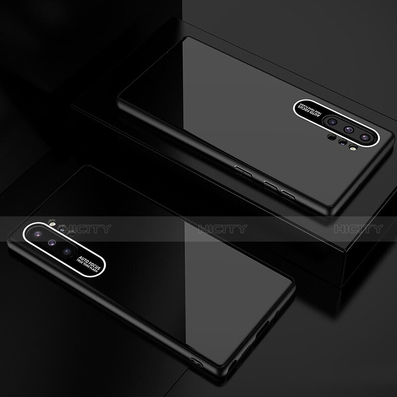 Carcasa Bumper Funda Silicona Espejo para Samsung Galaxy Note 10 Plus 5G Negro