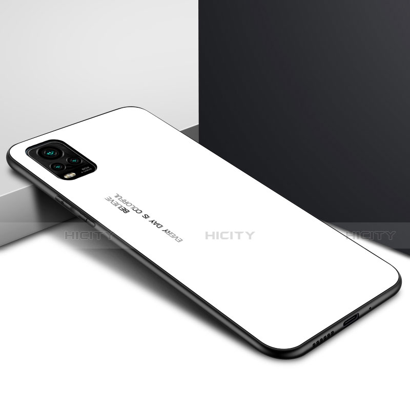 Carcasa Bumper Funda Silicona Espejo para Vivo V20 Pro 5G Blanco