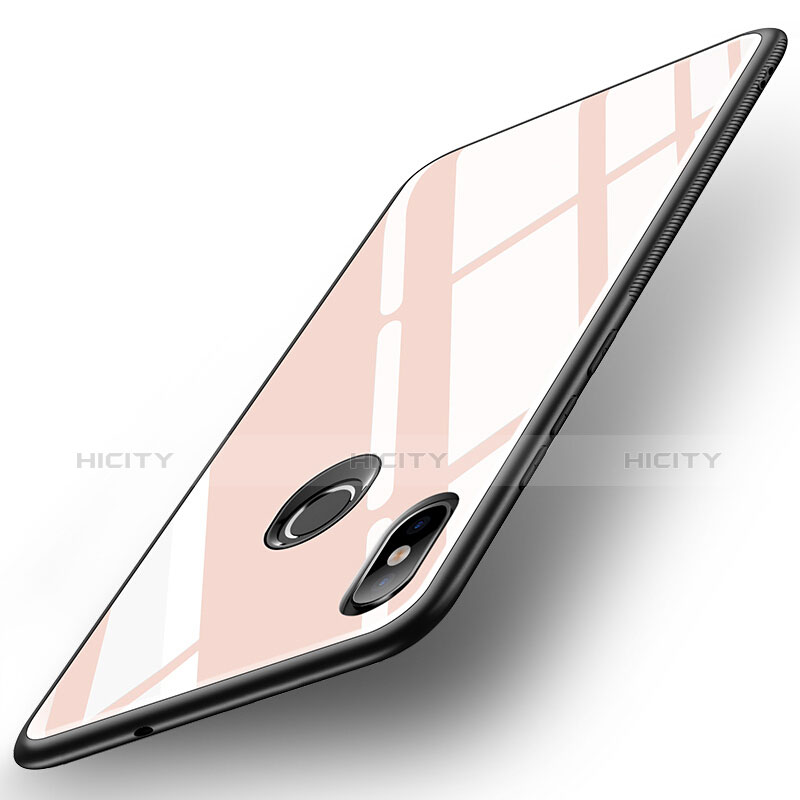 Carcasa Bumper Funda Silicona Espejo para Xiaomi Mi 8 Oro Rosa