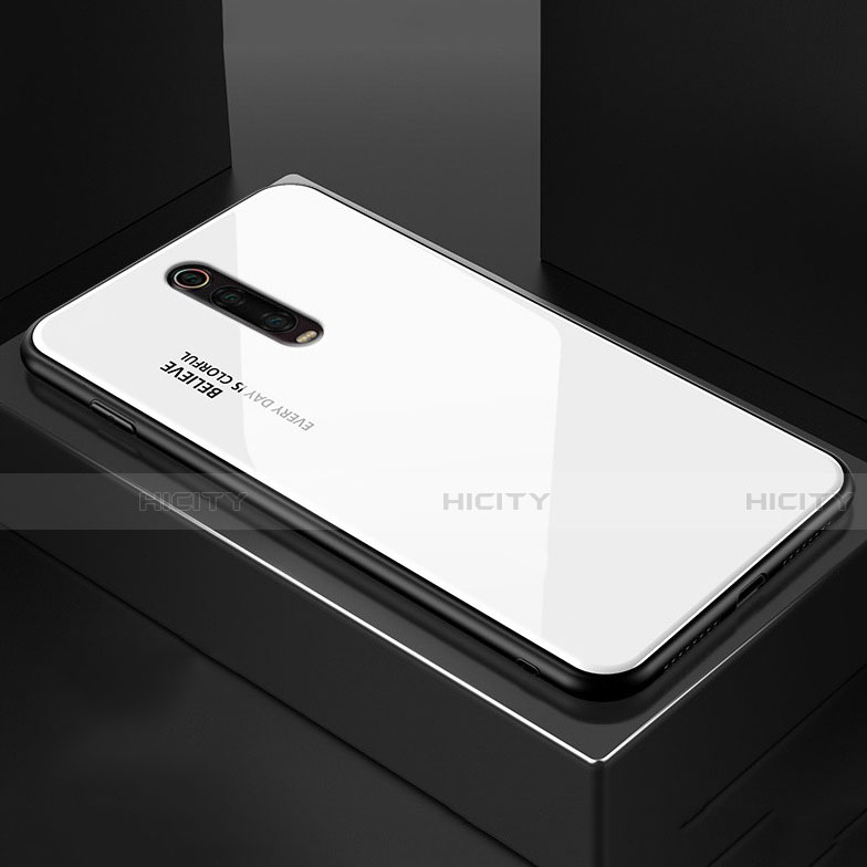 Carcasa Bumper Funda Silicona Espejo para Xiaomi Mi 9T Blanco