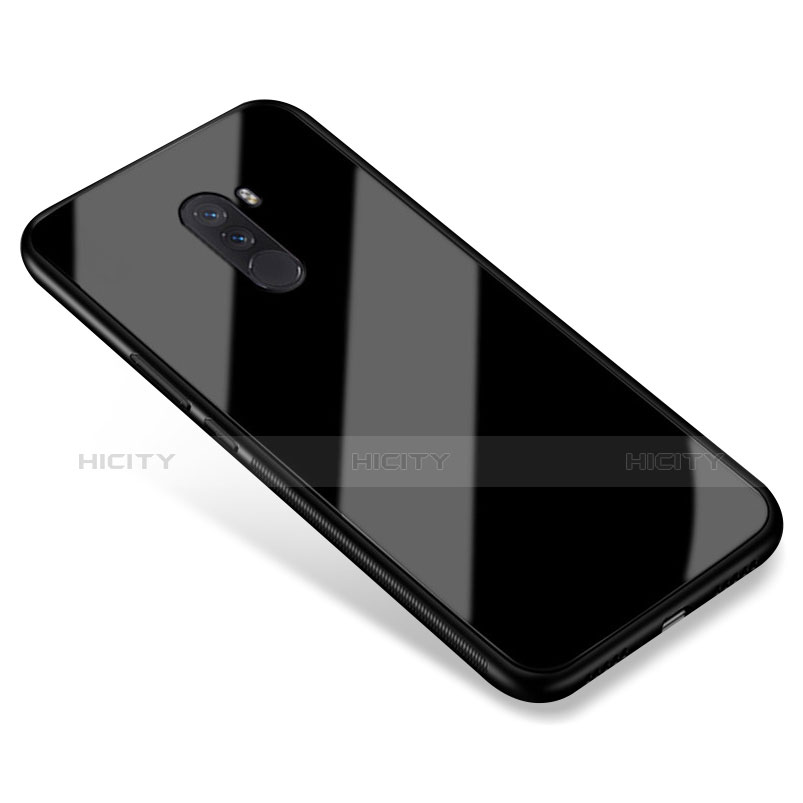 Carcasa Bumper Funda Silicona Espejo para Xiaomi Pocophone F1 Negro