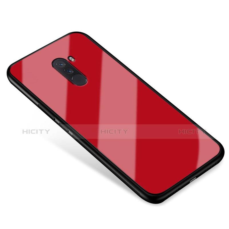 Carcasa Bumper Funda Silicona Espejo para Xiaomi Pocophone F1 Rojo