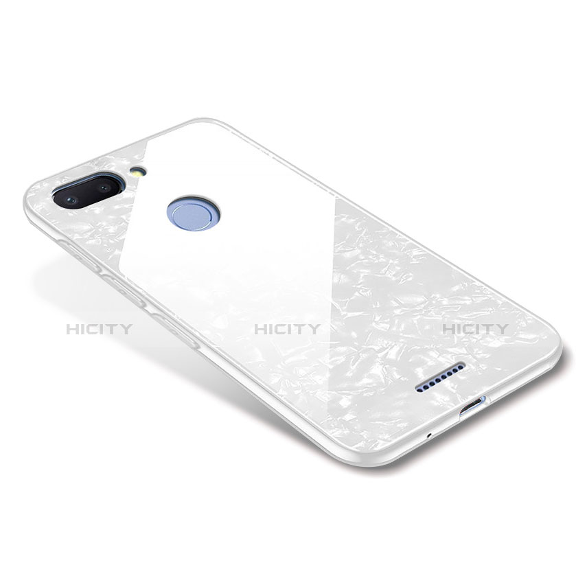 Carcasa Bumper Funda Silicona Espejo para Xiaomi Redmi 6 Blanco