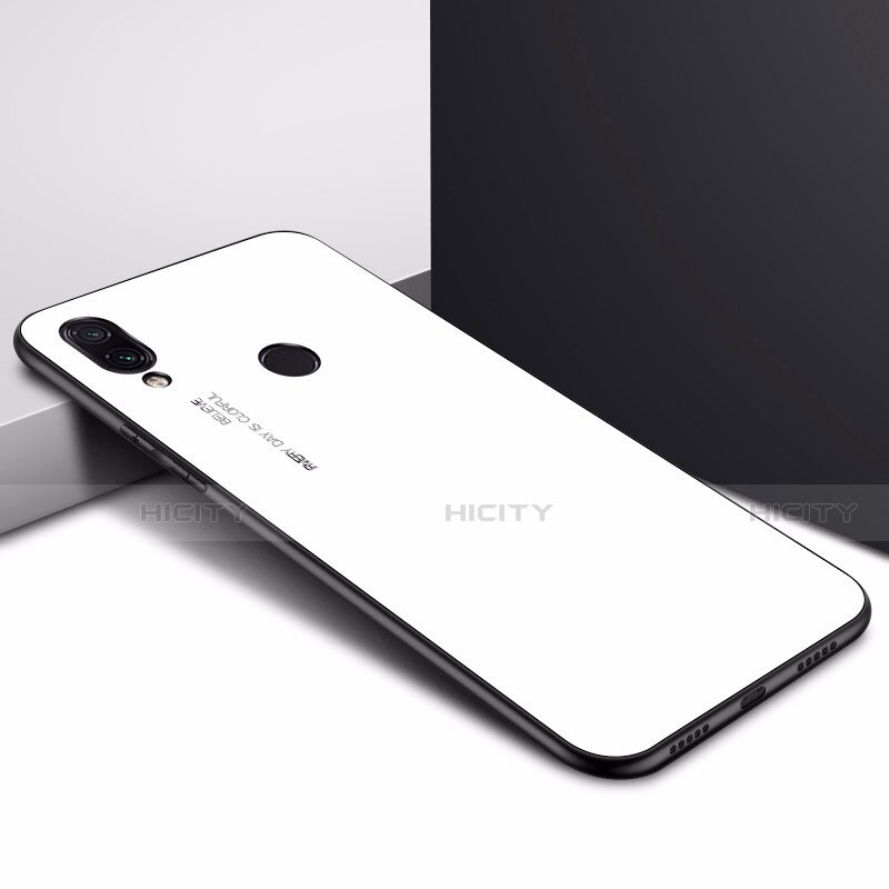 Carcasa Bumper Funda Silicona Espejo para Xiaomi Redmi 7 Blanco