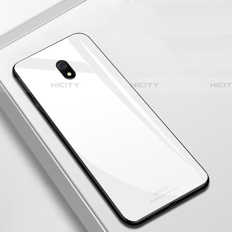 Carcasa Bumper Funda Silicona Espejo para Xiaomi Redmi 8A Blanco