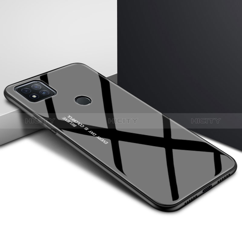 Carcasa Bumper Funda Silicona Espejo para Xiaomi Redmi 9 Activ Negro