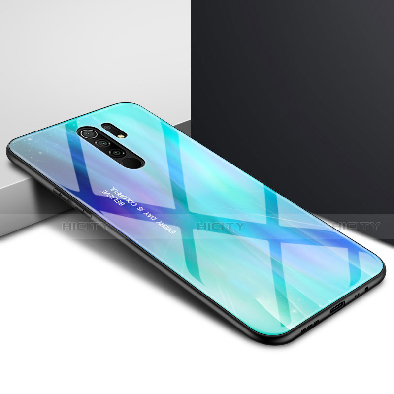 Carcasa Bumper Funda Silicona Espejo para Xiaomi Redmi 9 Cian