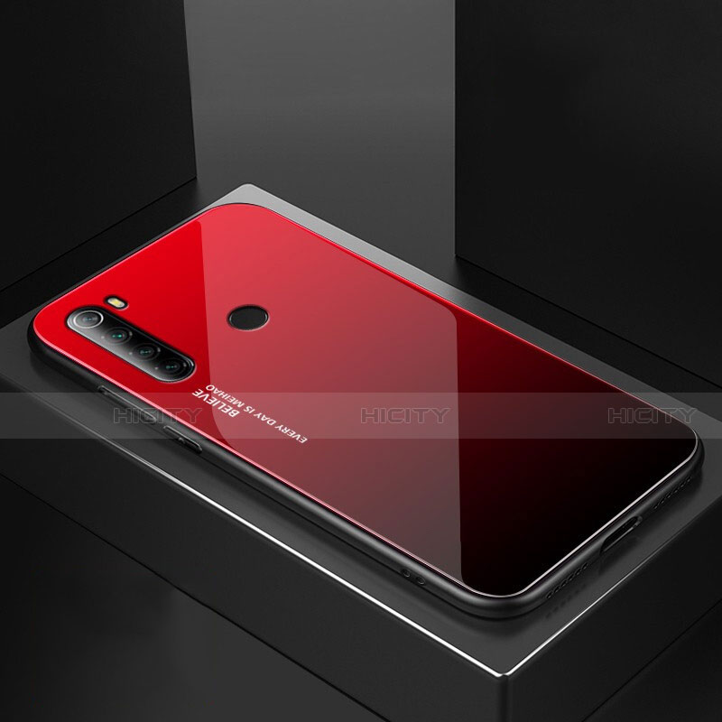 Carcasa Bumper Funda Silicona Espejo para Xiaomi Redmi Note 8T Rojo