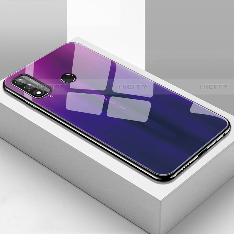 Carcasa Bumper Funda Silicona Espejo T01 para Huawei P Smart (2020) Morado