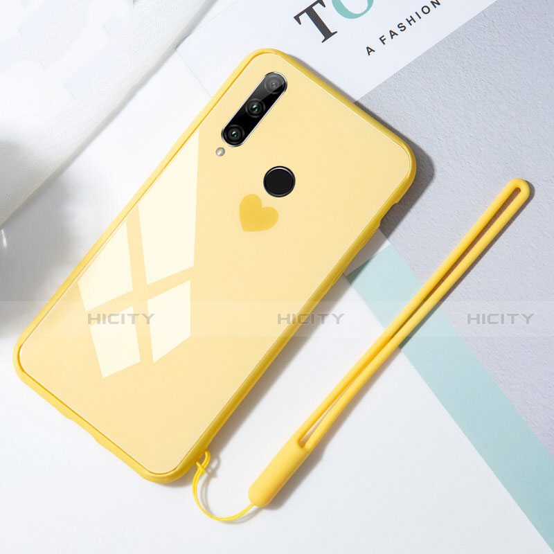 Carcasa Bumper Funda Silicona Espejo T01 para Huawei P Smart+ Plus (2019) Amarillo