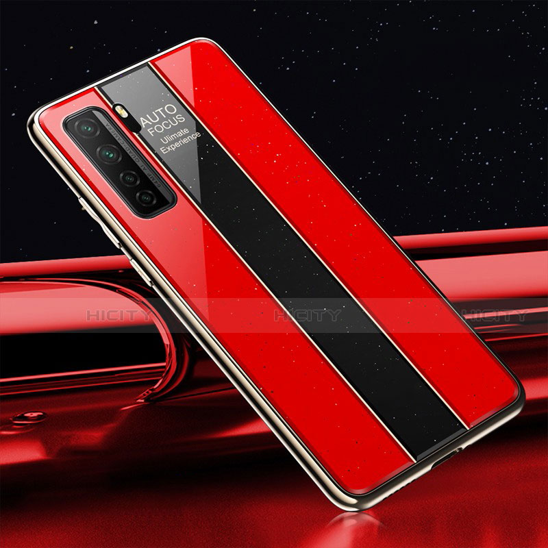 Carcasa Bumper Funda Silicona Espejo T01 para Huawei P40 Lite 5G Rojo